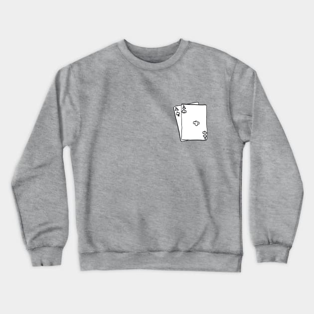 Pocket Aces Crewneck Sweatshirt by MinimalFun